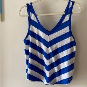 Hollister Blue/White striped tank top